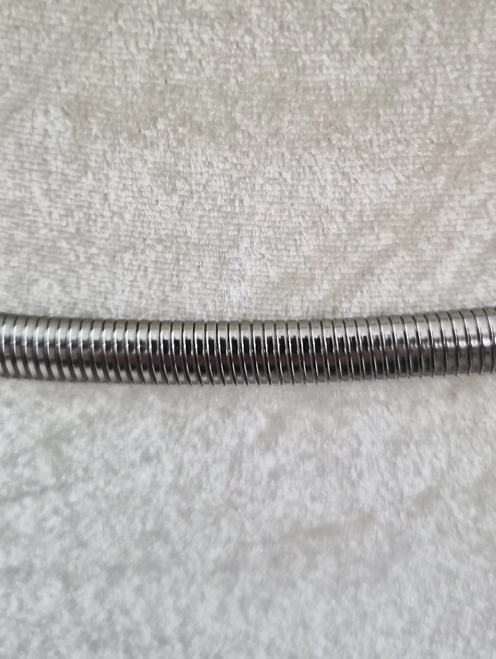 Silver Metallic Snake Print Skinny Snake Chain Belt Medium